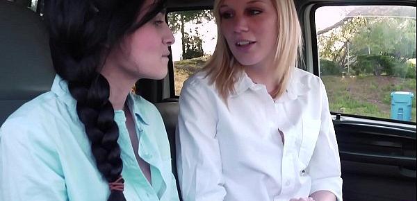  Juicy young crunchies Ally Evans, Kara Price enjoy their lessons at Lesbian Riding School